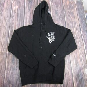 Hypland Hoodie Mens Small Black Inuyasha Sesshomaru Graphic Anime Pullover